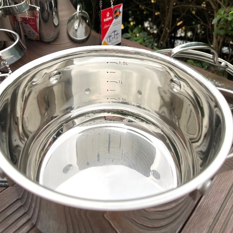 Bộ nồi inox 304 cao cấp 5 đáy Kalpen Lermat L1