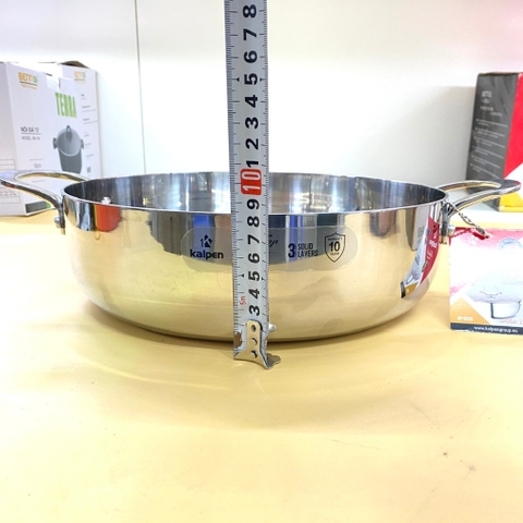 Chảo inox 304 liền khối- Xào,chiên rán, Lẩu - Kalpen KP-8528 size 28cm
