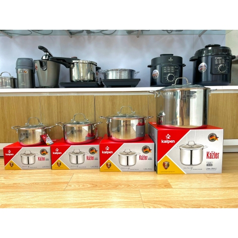 Nồi Lẻ Inox 304 Liền Khối Size 18-20-24-30Cm KALPEN Kazler KZ18/20/24/30