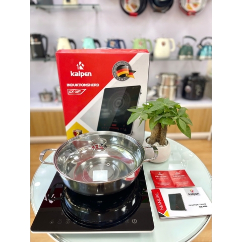 Bếp Từ Đơn Kalpen ICK-1613 Cảm Ứng trượt, 2200W Tặng Kèm Nồi Inox 28cm