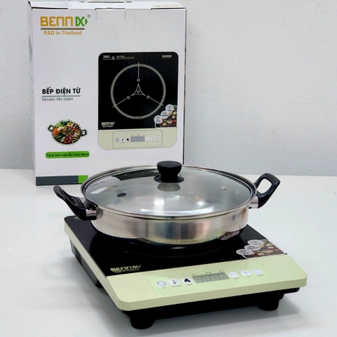 Bếp Từ Đơn Phím Cơ Bennix BN-266IH, 2000W, Tặng kèm nồi lẩu 28cm