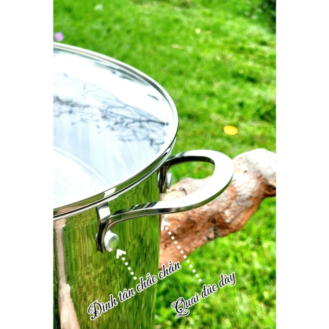 Nồi luộc gà inox 5 đáy cao thành size 32cm Kingcook KPO1750-32, Thể tích 19 lít