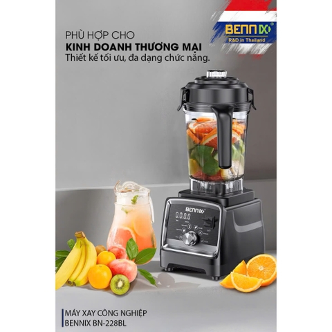 Máy Xay Sinh Tố Công Nghiệp, 2800W, 3 Lít Bennix BN-228BL, Bảo hành 24 tháng