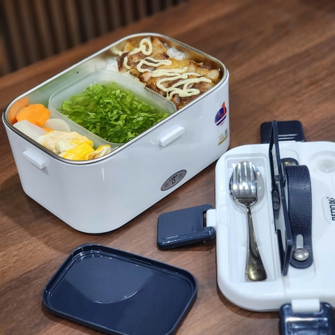Hộp cơm giữ nhiệt, hâm nóng, Thìa rĩa inox Bennix Thailand  BN-88i
