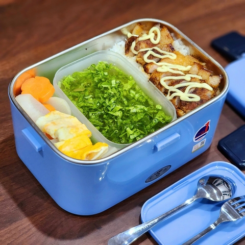 Hộp cơm giữ nhiệt, hâm nóng, Thìa rĩa inox Bennix Thailand  BN-88i