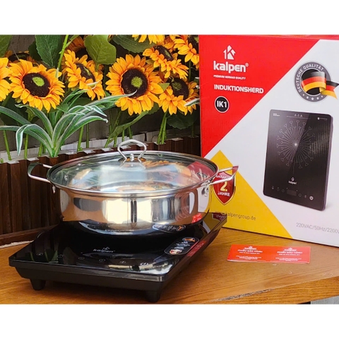 Bếp từ đơn Kalpen IK1, 2200W, Tặng kèm nồi lẩu 30cm, Bảo hành 2 năm