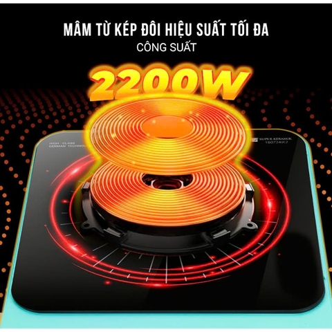 Bếp Từ Đơn Kalpen IK2, Công Suất 2200W, Bảo Hành 2 Năm