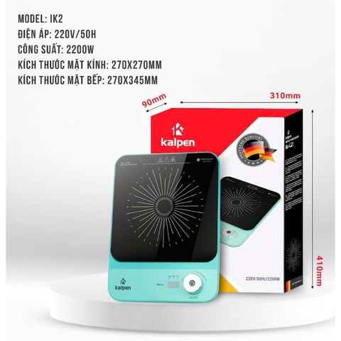 Bếp Từ Đơn Kalpen IK2, Công Suất 2200W, Bảo Hành 2 Năm