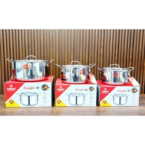 Nồi Lẻ Inox 304 Liền đáy Kalpen Kampfer KF18/KF20/KF24, Bảo hành 30 năm