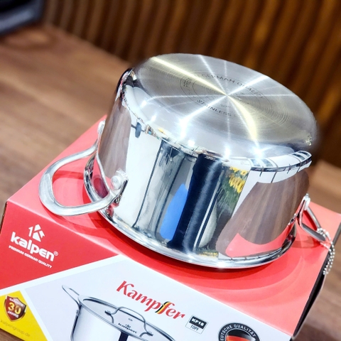 Nồi Lẻ Inox 304 Liền đáy Kalpen Kampfer KF18/KF20/KF24, Bảo hành 30 năm