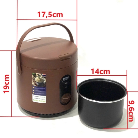 Nồi Cơm Điện Mini Bennix BN-MRC08, Công Suất 200W, Dung Tích 0.8L Phù Hợp 1 - 2 Người Ăn