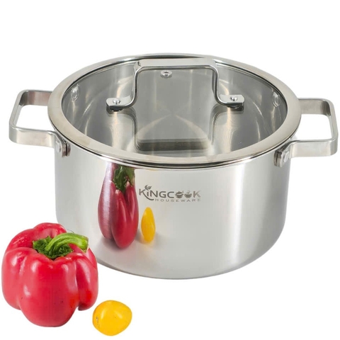 Nồi lẻ inox 304 Liền Khối bảo hành 20 năm KINGCOOK KPS1780-16/ 18/ 20/ 24