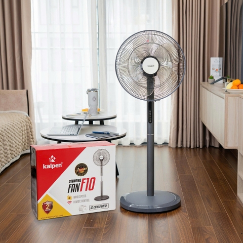 Quạt điện, Quạt cây đứng có điều khiển từ xa KALPEN F10/ F11, Bảo hành 2 năm