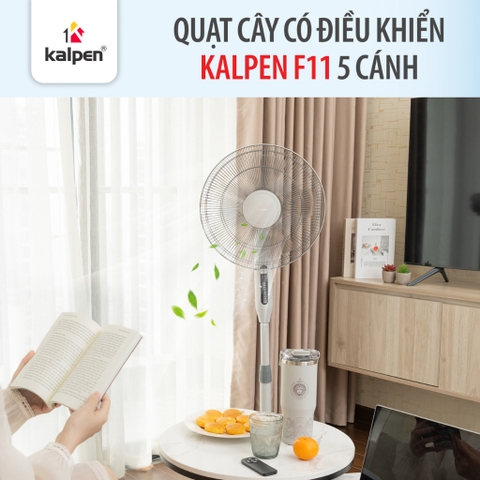 Quạt điện, Quạt cây đứng có điều khiển từ xa KALPEN F10/ F11, Bảo hành 2 năm