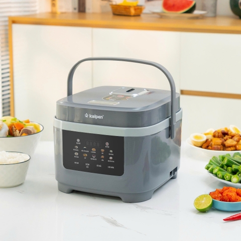 Nồi nấu đa năng lòng nồi inox 304 dung tích 1,8L, 10 chế độ nấu KALPEN R13, Bảo hành 2 năm