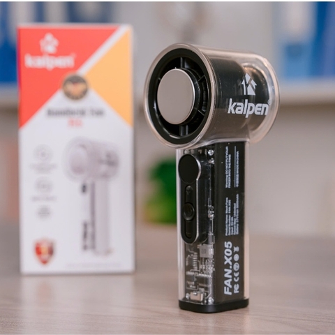 Quạt sạc cầm tay mini tạo lạnh bề mặt, 100 cấp độ gió KALPEN F15.