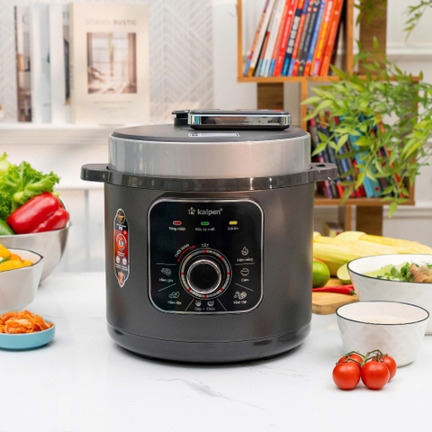 Nồi áp suất điện lòng nồi inox 304- 6L, Núm điều khiển cơ dễ sử dụng KALPEN P8