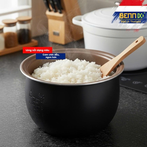 Nồi Cơm Điện Lòng Niêu Dày Bennix BN-180QX/ 018RC, Dung Tích 1,8L Phù Hợp 4-6 NgườI Ăn