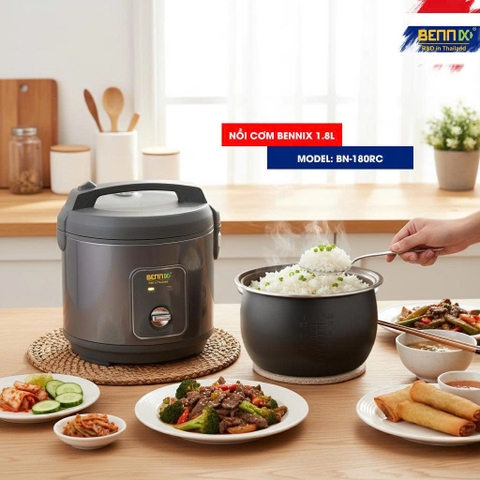 Nồi Cơm Điện Lòng Niêu Dày Bennix BN-180QX/ 018RC, Dung Tích 1,8L Phù Hợp 4-6 NgườI Ăn