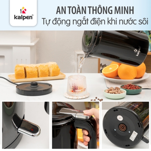 Ấm Đun Nước Siêu Tốc 2 Lớp Kalpen KK97 (1.7L) – An Toàn, Đun Nhanh, Tiết Kiệm Điện