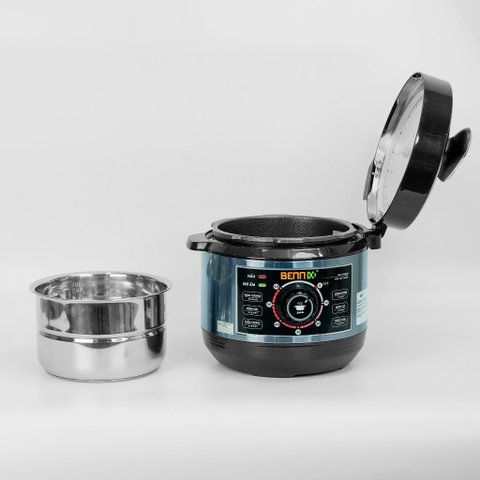 Nồi Áp Suất Điện Bennix BN-60SUS Dung Tích 6L - Lòng Nồi Inox 304 Cao Cấp Cao An Toàn, Ninh Hầm Đa Năng