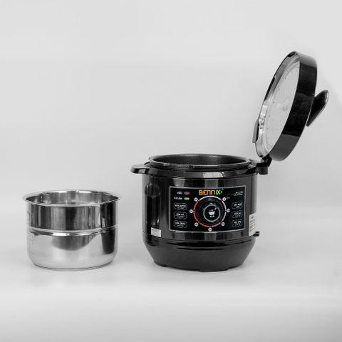Nồi Áp Suất Điện Bennix BN-60SUS Dung Tích 6L - Lòng Nồi Inox 304 Cao Cấp Cao An Toàn, Ninh Hầm Đa Năng