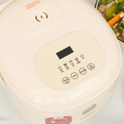 Nồi cơm điện lòng inox 304 liền khối 3 lớp Kalpen R16 1.2L cao cấp - 5 chế độ nấu cảm ứng, chống dính CNC, bảo hành 24T