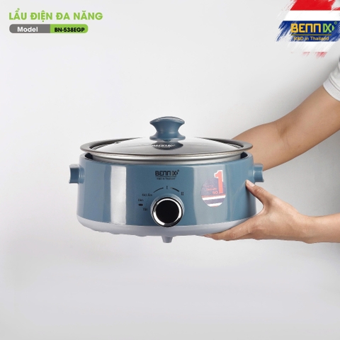 Nồi lẩu điện đa năng dung tích 5L Bennix BN-538EGP, Bảo hành 12 tháng