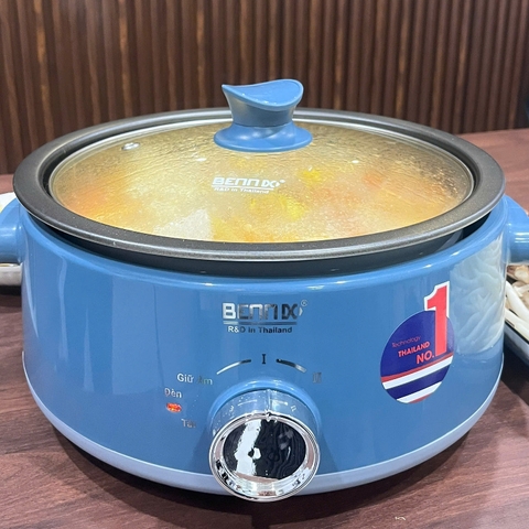 Nồi lẩu điện đa năng dung tích 5L Bennix BN-538EGP, Bảo hành 12 tháng