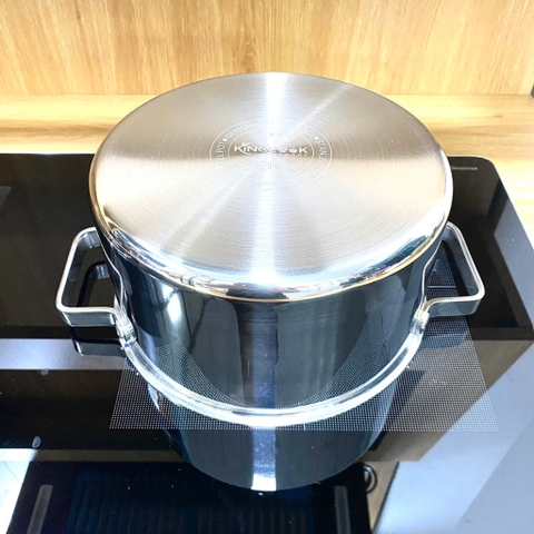 Bộ nồi inox 304 liền khối, 3 nồi size 16-20-24cm KINGCOOK KPS1780, Bảo hành 20 năm