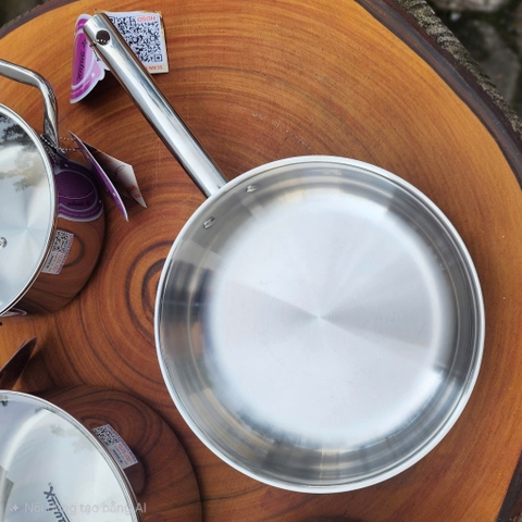 Bộ nồi 4 món inox 304 liền khối, 3 nồi 16-20-24cm và 1 chảo 26cm AULUX PS3-04