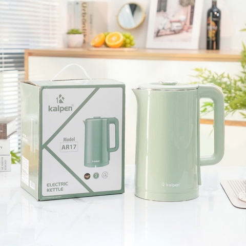 Ấm đun nước siêu tốc 3 lớp 1,8L KALPEN KK96/ AR17, Bảo hành 2 năm