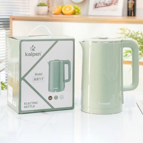 Ấm đun nước siêu tốc 3 lớp 1,8L KALPEN KK96/ AR17, Bảo hành 2 năm