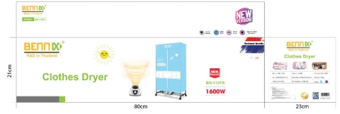 Tủ sấy quần áo máy sấy quần áo  BENNIX Thailand BN-223TS, Bảo hành 18 tháng