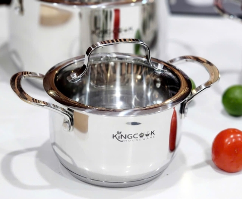 Bộ nồi inox 5 đáy KingcooK - KPS1750, Size 16-20-24Cm