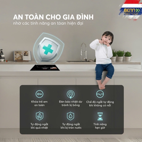 Bếp từ đơn âm cảm ứng cao cấp Bennix BN-188IH, Công suất 2200W