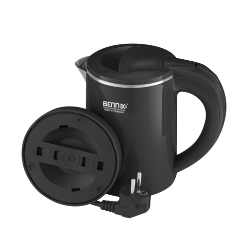Ấm Siêu Tốc Mini 2 lớp giữ nhiệt Bennix BN-006EK, 0,6L- 650W-  Bảo hành 12 tháng