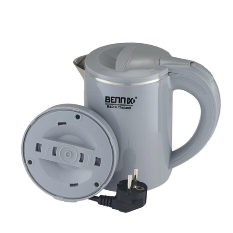 Ấm Siêu Tốc Mini 2 lớp giữ nhiệt Bennix BN-006EK, 0,6L- 650W-  Bảo hành 12 tháng