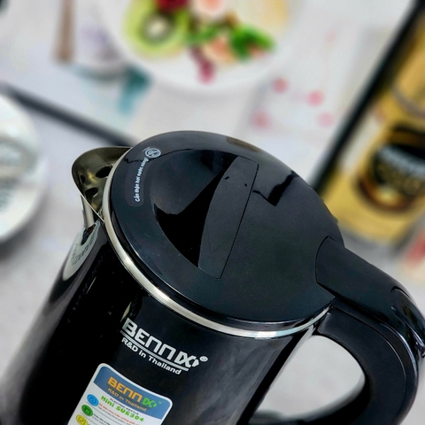 Ấm Siêu Tốc Mini 2 lớp giữ nhiệt Bennix BN-006EK, 0,6L- 650W-  Bảo hành 12 tháng