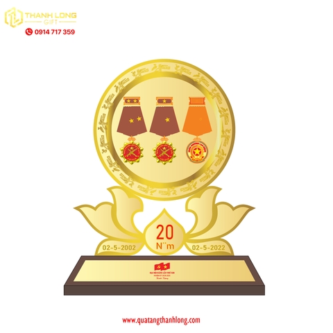 Kỷ niệm chương gỗ đồng - Quà tặng Đại Hội