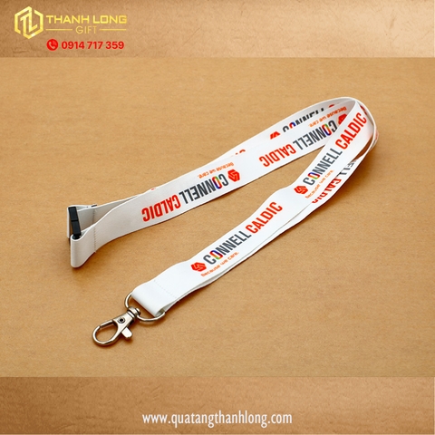 Dây đeo thẻ 2cm gắn khóa an toàn in theo yêu cầu