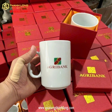 Ly Sứ In Logo tay cầm đẹp