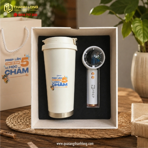 Bộ giftset ly giữ nhiệt và quạt