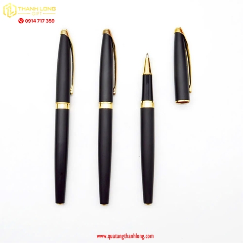 Bút ký khắc logo nắp mở tai cài kim loại