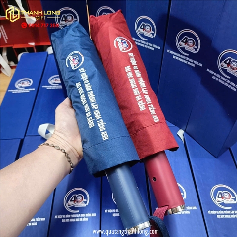 Dù cầm tay in logo - Trường Đại học Ngoại Ngữ, Đà Nẵng