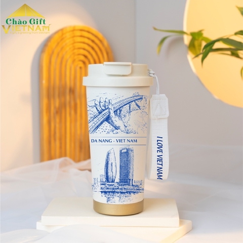 Ly giữ nhiệt chào mừng du lịch Đà Nẵng