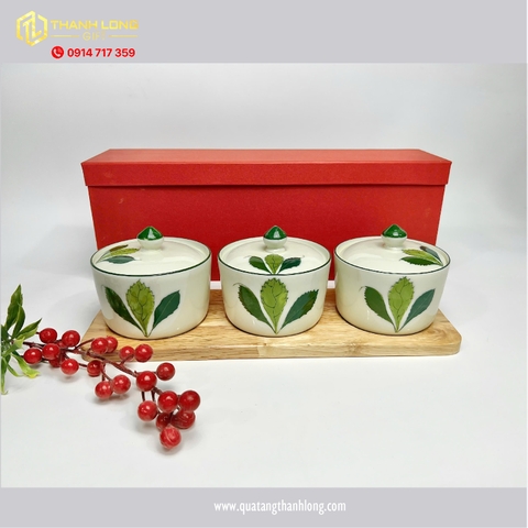 Bộ quà tặng khay mứt 3 Hũ