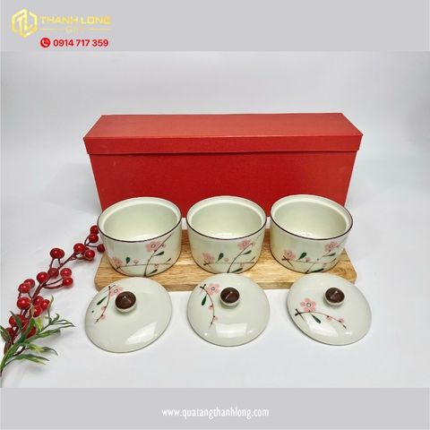 Bộ quà tặng khay mứt 3 Hũ