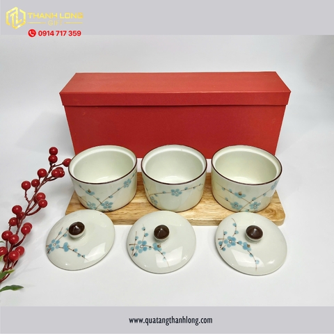 Bộ quà tặng khay mứt 3 Hũ
