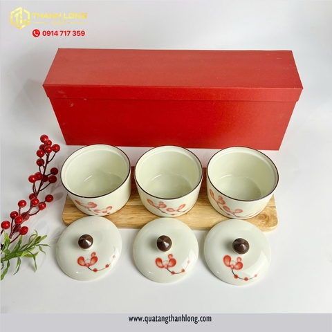 Bộ quà tặng khay mứt 3 Hũ